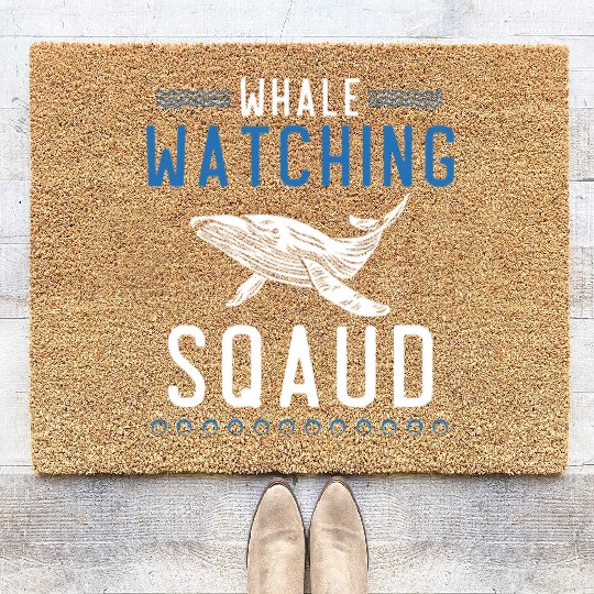 Whales, Whale, Whalewatching, Whale watching Coir Doormats