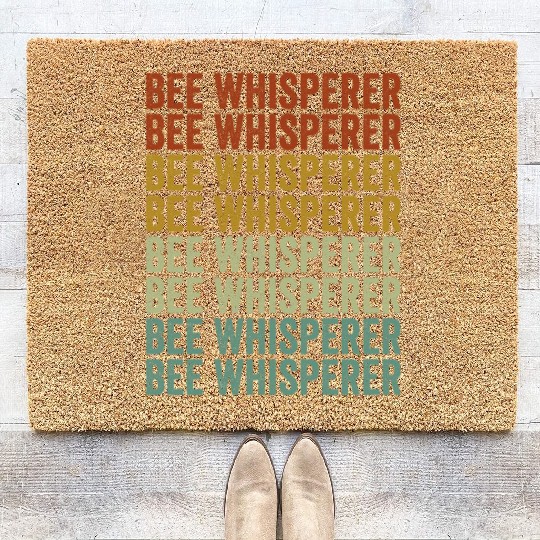 Bee Whisperer Beekeeper Honey Lover Hive Honey Bee Coir Doormats