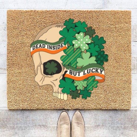 Dead Inside but Lucky Coir Doormats