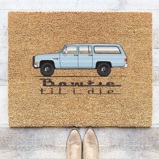 bowtie Light Blue Coir Doormats