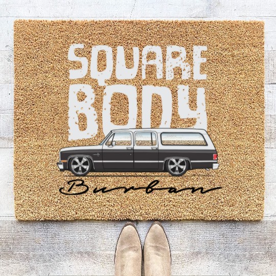 square body Frost White Coir Doormats
