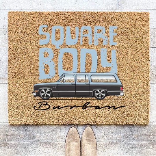 square body Light Blue Coir Doormats