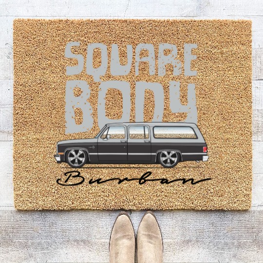 square body Light Silver Coir Doormats