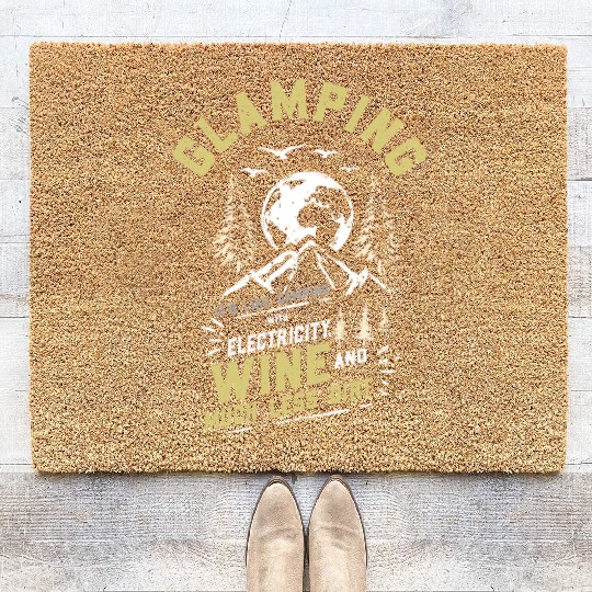 Glamping Definition Glamper Its Like Camping Spark Coir Doormats