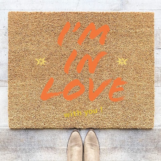 I m in love with you Valentine's day Coir Doormats