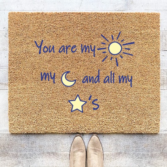 Sun Moon and Stars Coir Doormats