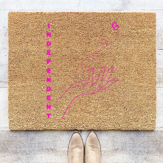 Strong and Independent woman Coir Doormats