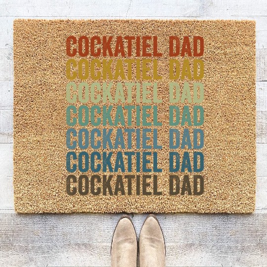 Cockatiel Dad Cockatiel Dad Bird Lover Men Cockati Coir Doormats