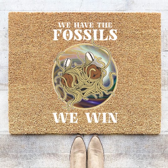 Atheist Atheism Flying Spaghetti Pastafarianism Coir Doormats