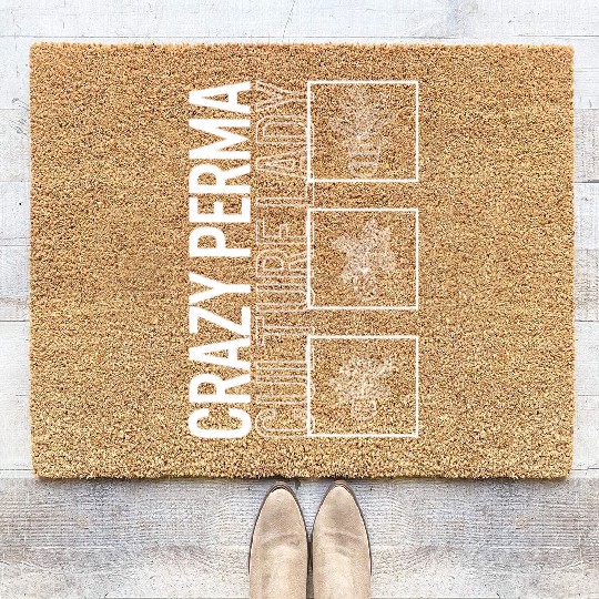 Crazy Perma Culture Lady, Garden Plant Gardening Coir Doormats