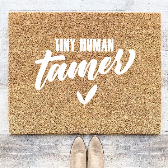 Tiny Human Tamer Funny Teacher Coir Doormats