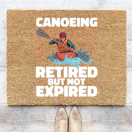 Canoe Canoeing Canoeist Retired Coir Doormats