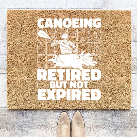 Canoe Canoeing Canoeist Retired Coir Doormats