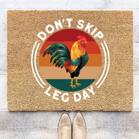 Funny Don't Skip Leg Day For Body Builderrs Coir Doormats