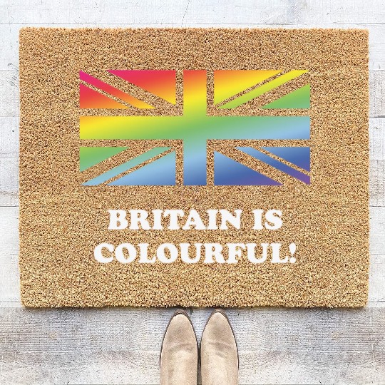 Britain Is Colourful! (Union Jack, United Kingdom) Coir Doormats