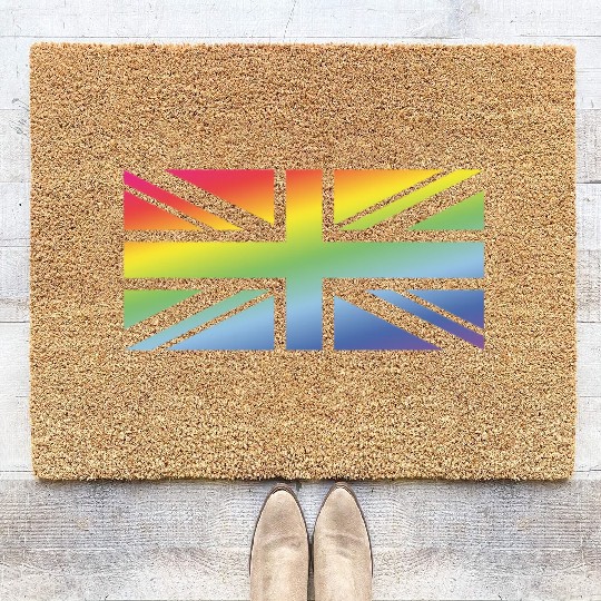Union Jack / Rainbow Flag (Great Britain / UK) Coir Doormats