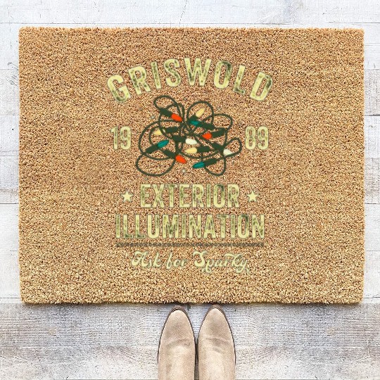 Griswold 1989 Exterior Illumination Christmas Tree Coir Doormats