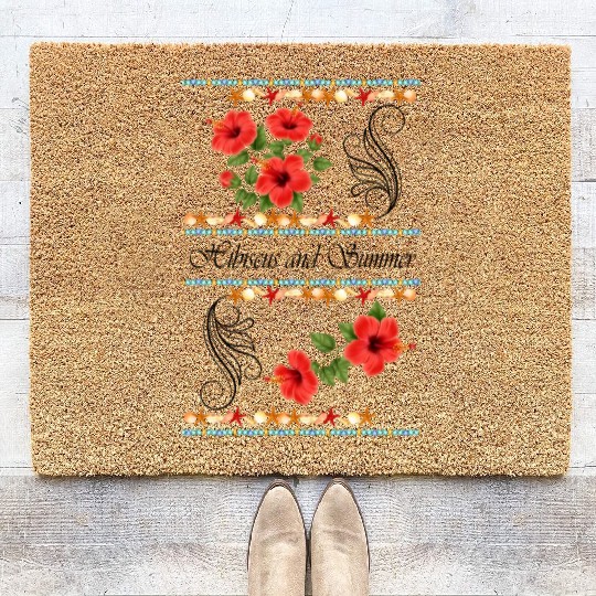 Hibiscus and Summer - Vintage Coir Doormats