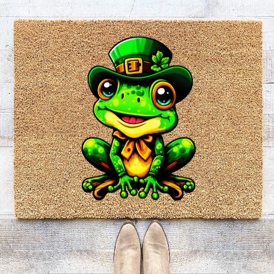 The Magical St. Patrick's Day Frog Coir Doormats