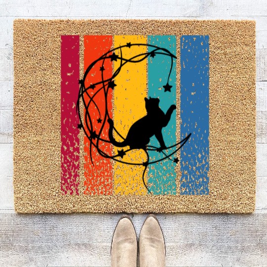 Cat Retro Creative Coir Doormats