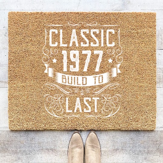1977 Birthday Gift Birthday Vintage Coir Doormats