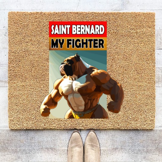 Saint Bernard Fighter | Bold Dog Coir Doormats