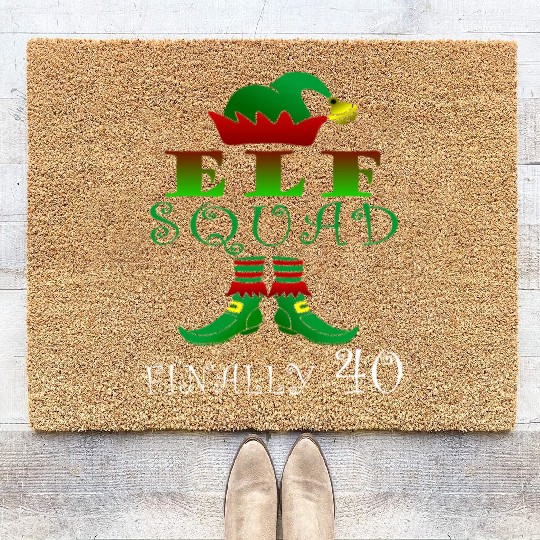 40 years elves birthday fantasy Coir Doormats