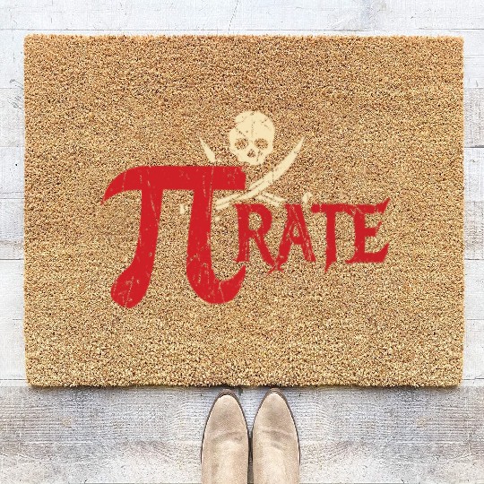 Awesome Pirate Pi Math Holiday Mathematics Pi Day Coir Doormats