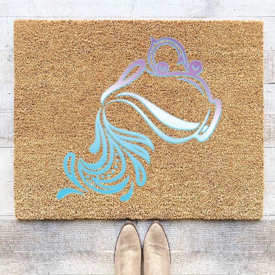 Aquarius Zodiac Air Sign Water Bearer Logo Coir Doormats