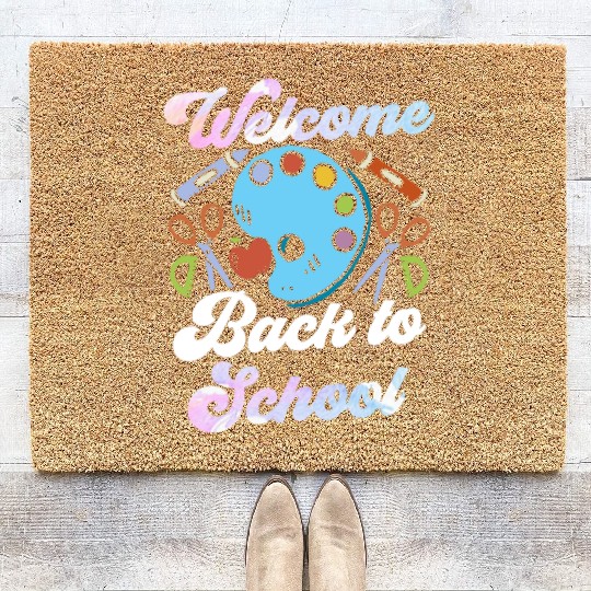Welcome Back To School Pupil Grade Teacher Coir Doormats