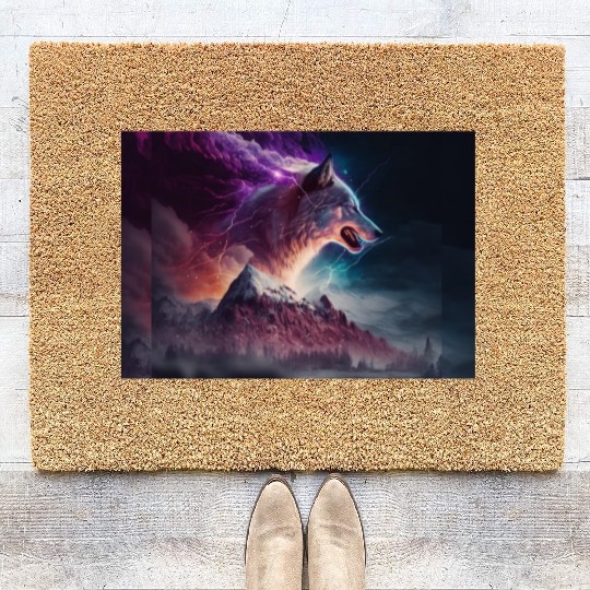 Electric Mountain, Violet Skies, and a Luminous Wo Coir Doormats