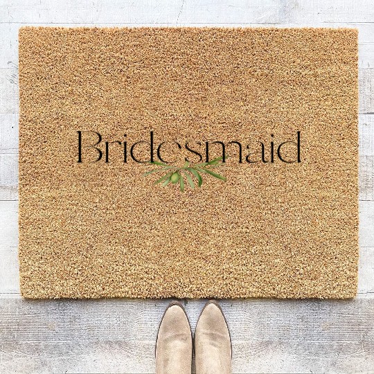 Bridesmaid Olive Branch Coir Doormats