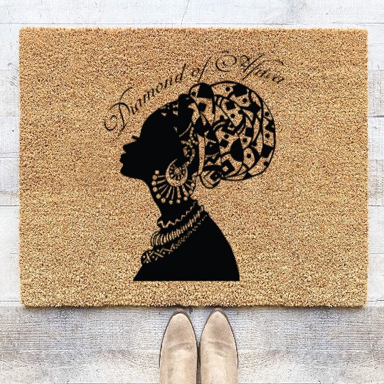 Diamond of Africa black power Coir Doormats
