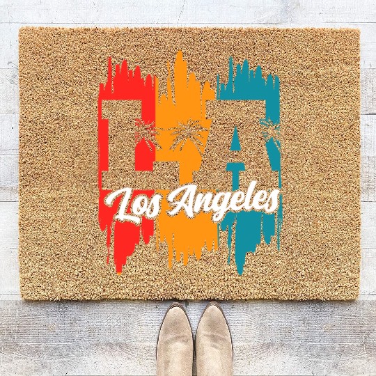 Los Angeles LA California Gift Coir Doormats