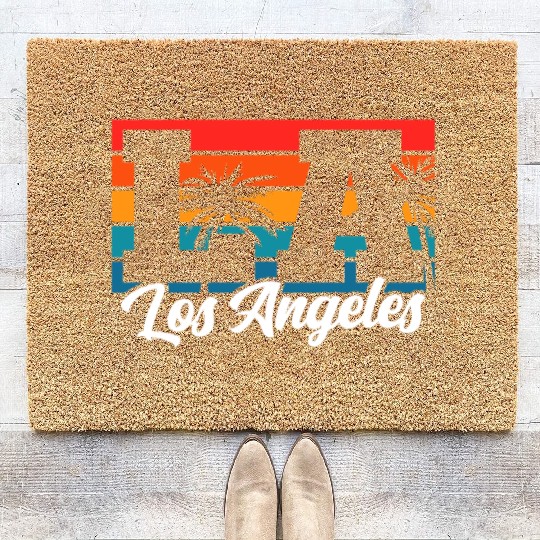 Los Angeles LA California Gift Coir Doormats
