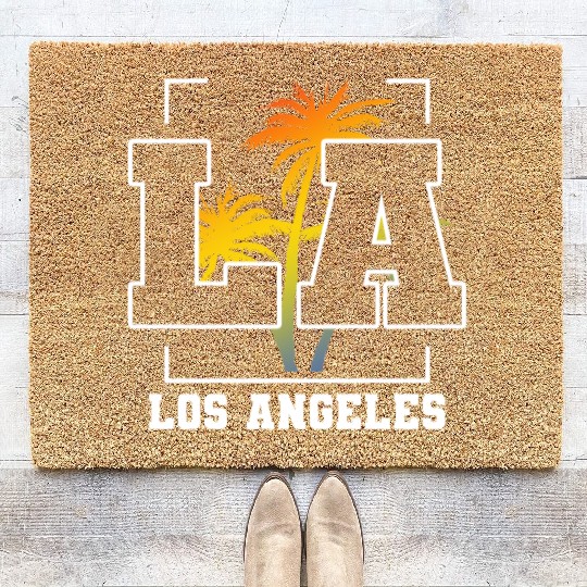 Los Angeles LA California Gift Coir Doormats