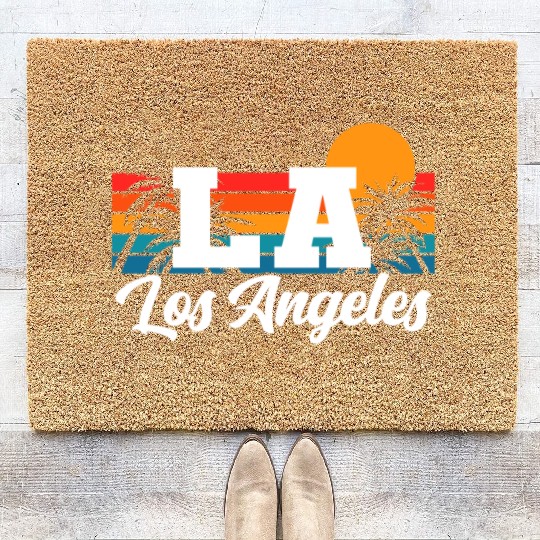 Los Angeles LA California Gift Coir Doormats
