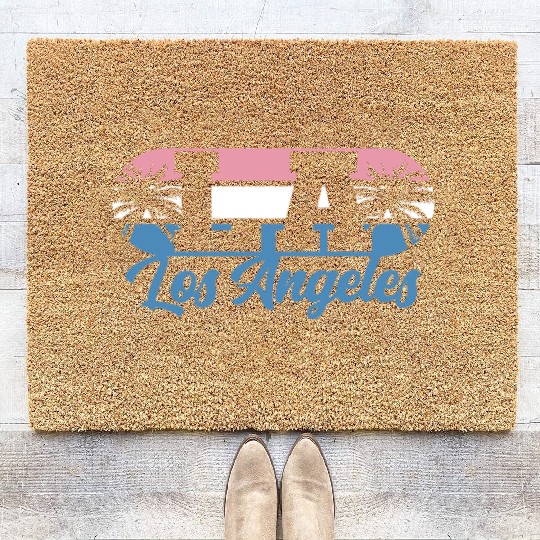 Los Angeles LA California Gift Coir Doormats