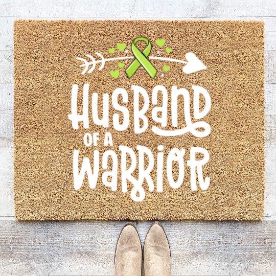 Husband Of A Warrior Lymphoma Cancer Awareness Coir Doormats