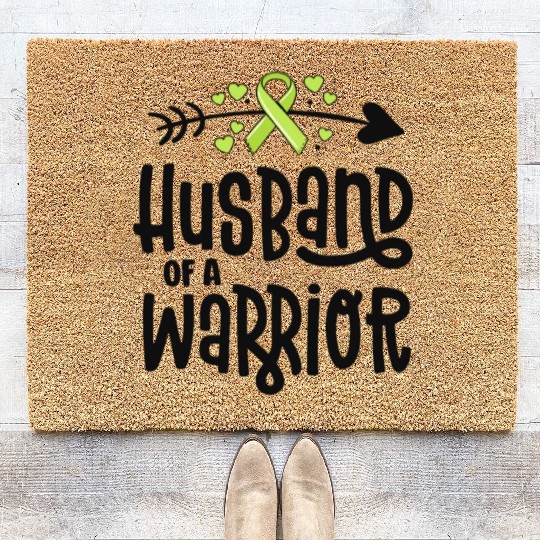 Husband Of A Warrior Lymphoma Cancer Awareness Coir Doormats