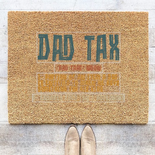 Vintage Dad Tax Definition Men Funny Father's Day Coir Doormats