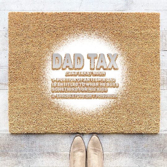 Vintage Dad Tax Definition Men Funny Father's Day Coir Doormats