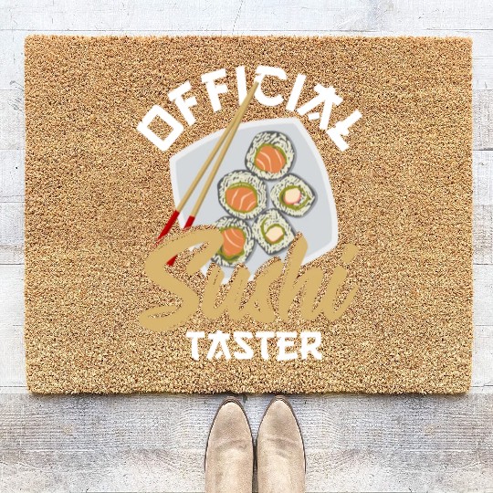 Official Sushi Taster Sushi Rice Fish Sashimi Coir Doormats