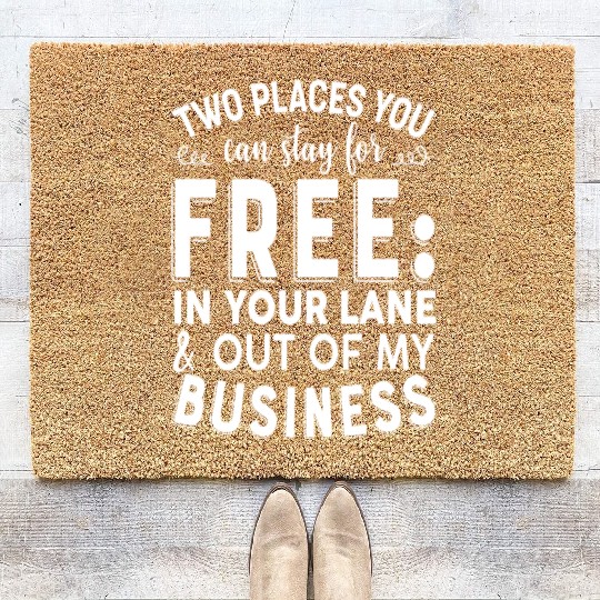 Two Places You Can Stay For Free Funny Business Coir Doormats