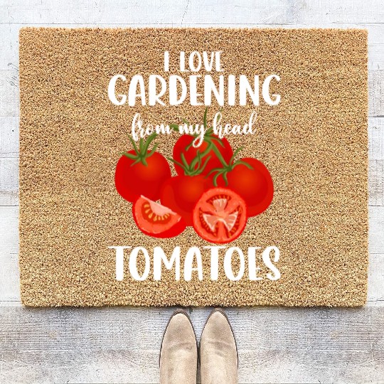 Vegetable Gardener Gardening Funny Pun Head Coir Doormats