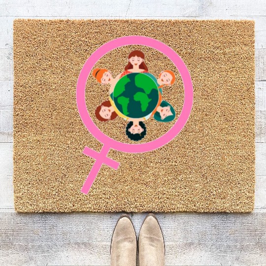 International Women's Day Embrace Equity Coir Doormats