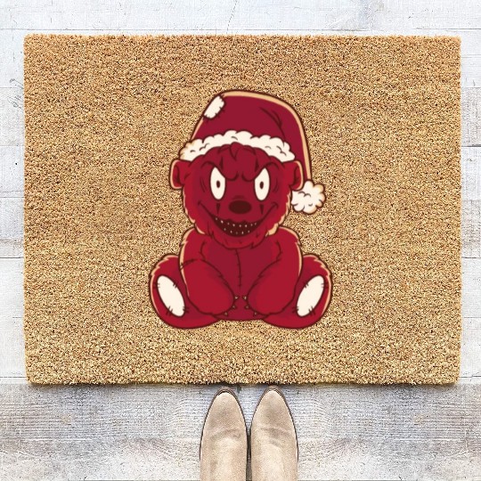 Scary smiling teddy-bear Scary smiling teddy-bear Coir Doormats