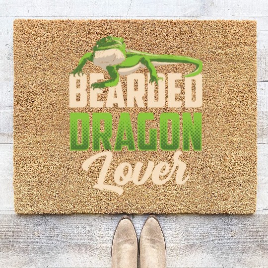 Bearded Dragon Lover Pet Animal Reptile Coir Doormats