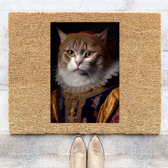 Sokoke Cat Breed Portrait Royal Renaissance Animal Coir Doormats
