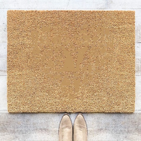 Wedding Marriage Bride and Groom Heart Cloud Coir Doormats
